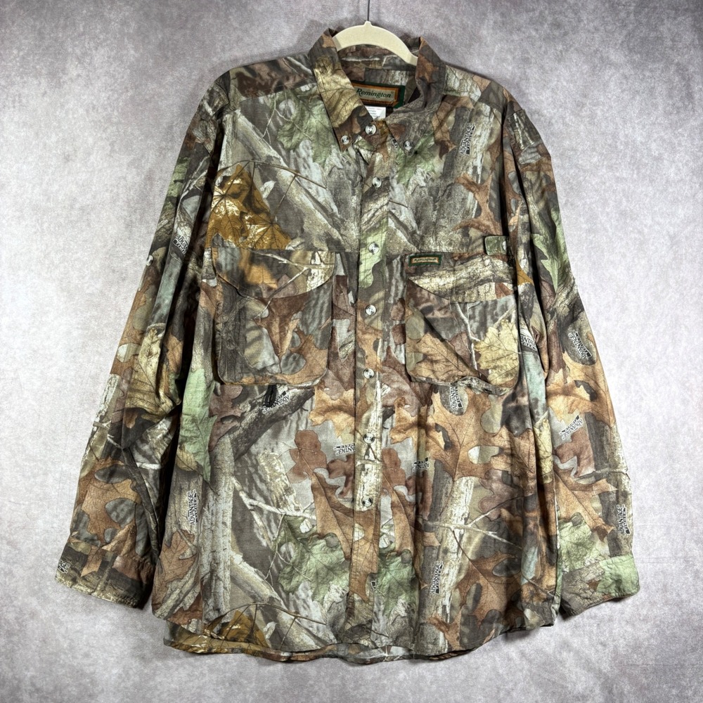 Remington Shirt Mens XL‎ Camo Realtree Timber Outdoor Fishing Hunting Outdoors